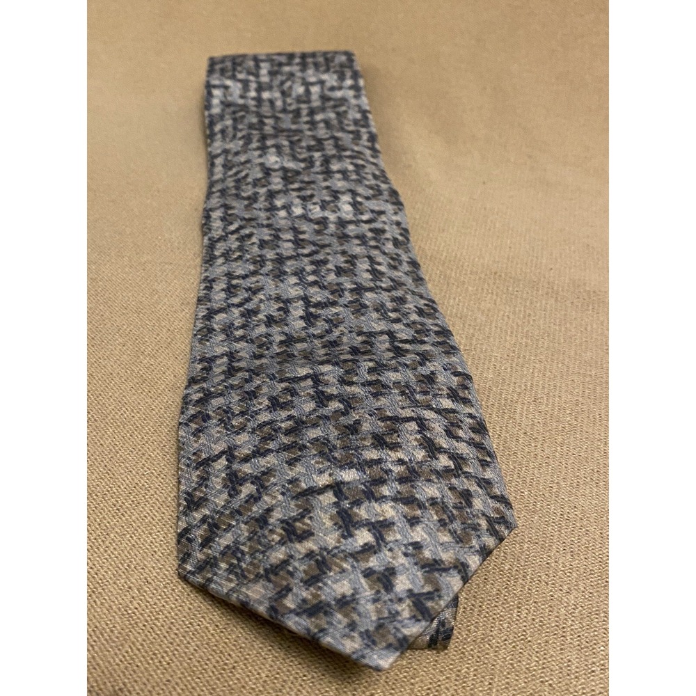 Hugo Boss 100% Silk Made In Italy Multi Nutral Color Necktie 57" x3.50" PreOwned